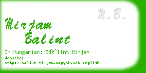 mirjam balint business card